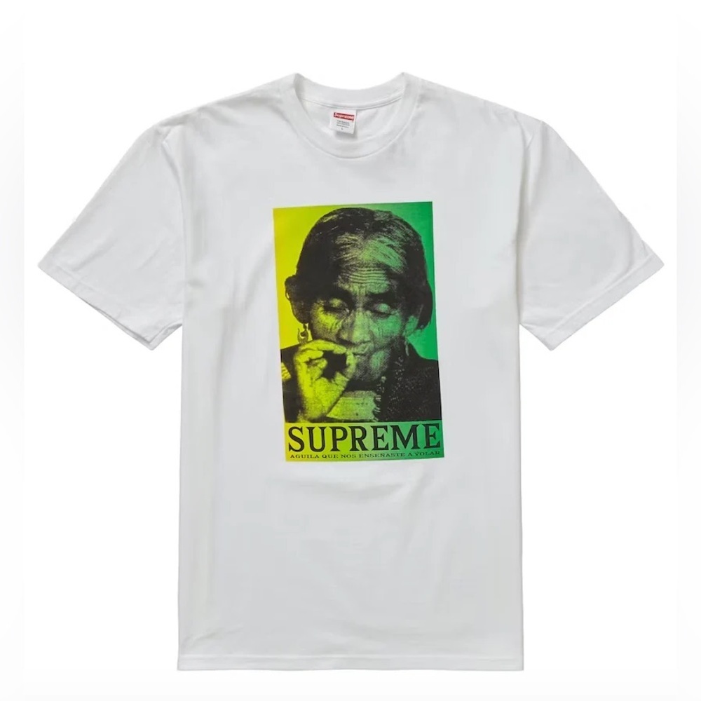 Supreme Aguila Crew Neck Short Sleeve T-shirt White Size: Medium